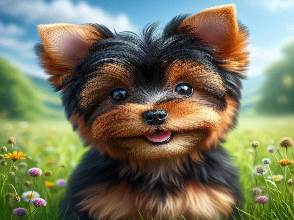 Yorkshire Terrier: Elegante e cheia de personalidade.