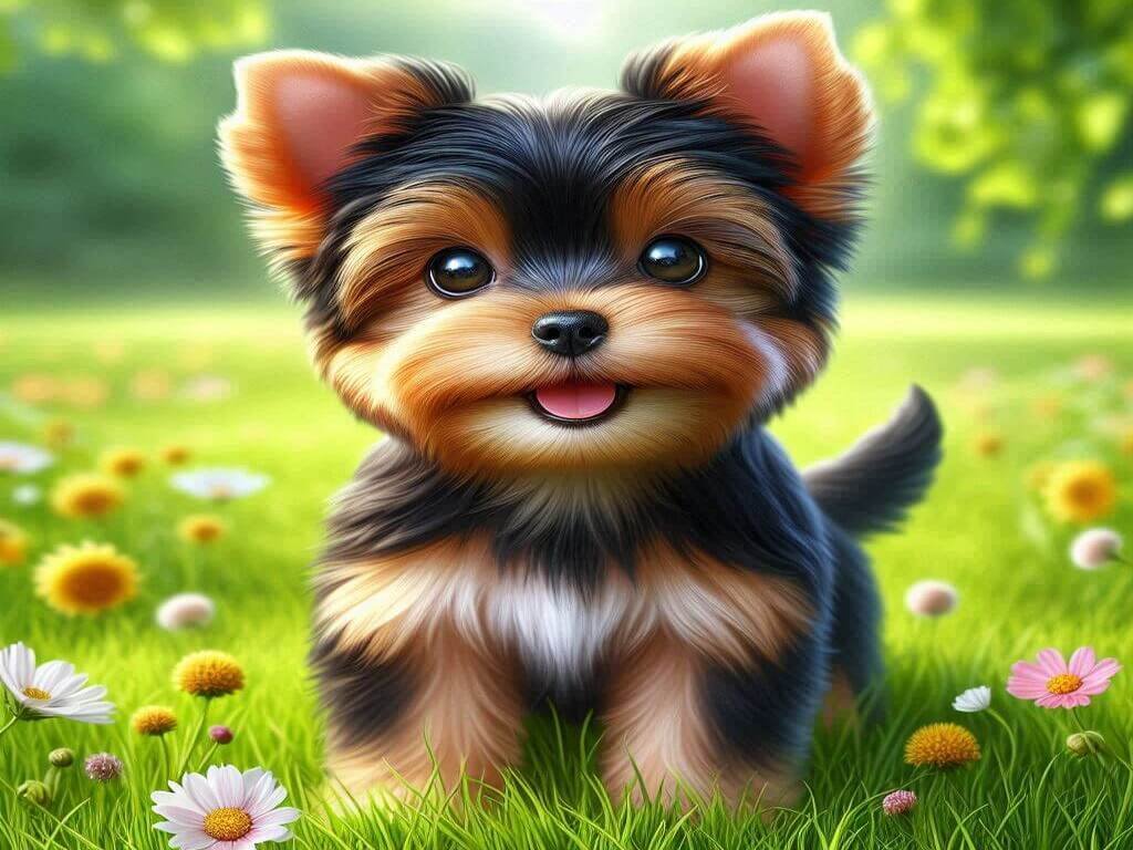 Yorkshire Terrier: Elegante e cheia de personalidade.